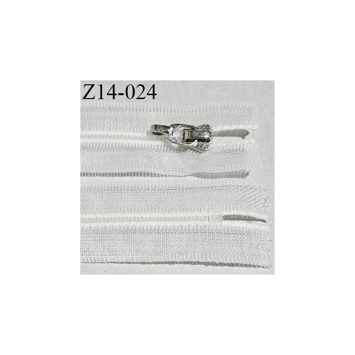 Fermeture zip 14 cm séparable couleur transparent largeur 30 mm zip glissière nylon largeur 4.5 mm longueur 14 cm prix à l'unité