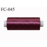 bobine de fil nylon 2/70 solide couleur lie de vin bordeaux longueur de 500 mètres bobiné en France