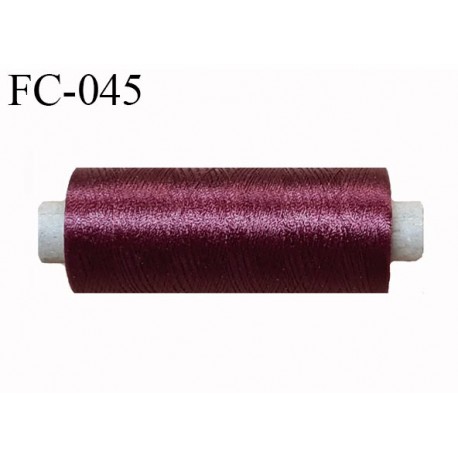 bobine de fil nylon 2/70 solide couleur lie de vin bordeaux longueur de 1000 mètres bobiné en France