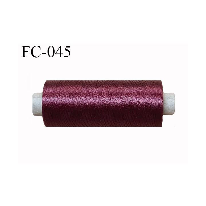 bobine de fil nylon 2/70 solide couleur lie de vin bordeaux longueur de 1000 mètres bobiné en France