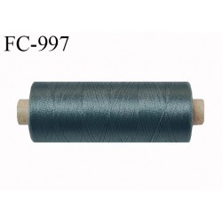 Bobine de fil 500 m mousse polyamide n° 120 couleur gris tempête longueur 500 mètres bobiné en France