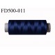 Destockage Bobine 500 m de fil mousse polyester fil n° 150 couleur bleu marine longueur 500 mètres bobiné en France