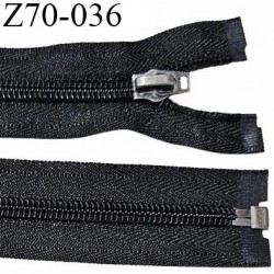 Fermeture 70 cm couleur noir non séparable curseur métal longueur 70 cm largeur 3.2 cm largeur du zip 5 mm prix à l'unité