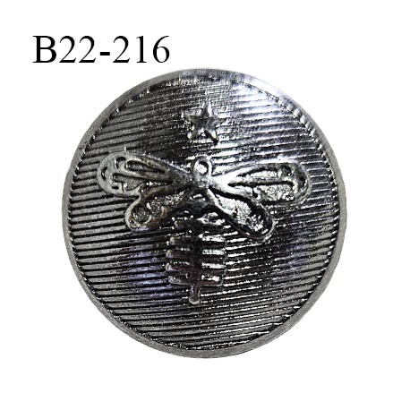 Bouton 22 mm en métal couleur chrome foncé diamètre 22 mm accroche avec un anneau prix à la pièce