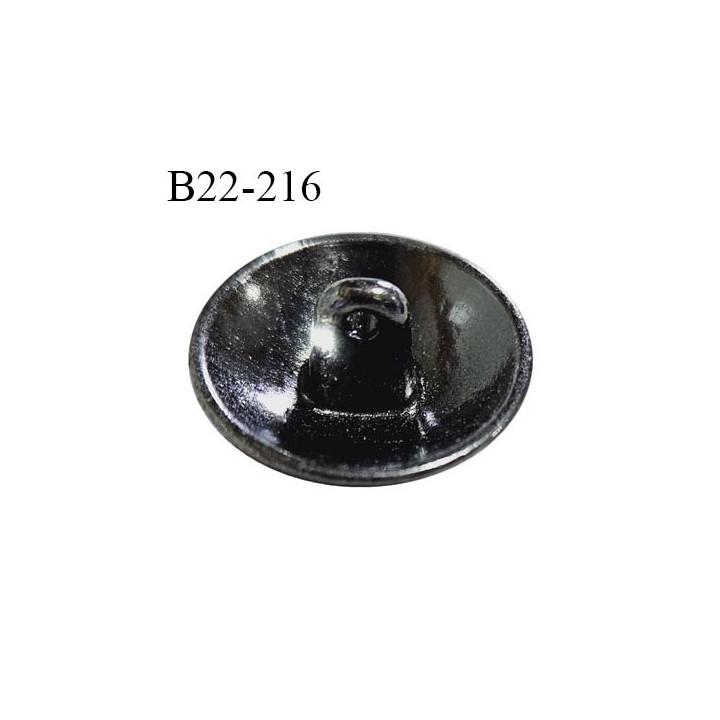 Bouton 22 mm en métal couleur chrome foncé diamètre 22 mm accroche avec un anneau prix à la pièce