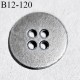 Bouton 12 mm en métal couleur argent vieilli avec décor gravé 4 trous diamètre 12 mm épaisseur 1 mm prix à la pièce