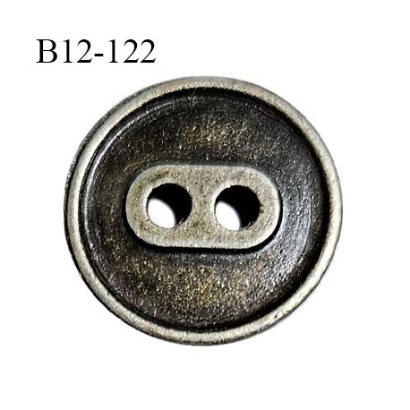 Bouton 12 mm en métal couleur laiton avec gravure au dos 2 trous diamètre 12 mm épaisseur 2 mm prix à l'unité