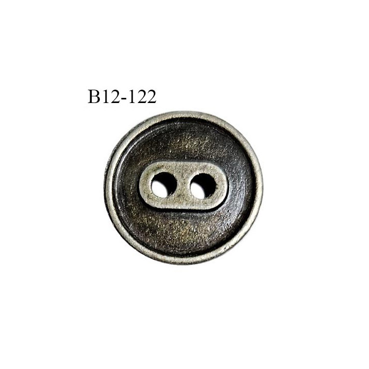 Bouton 12 mm en métal couleur laiton avec gravure au dos 2 trous diamètre 12 mm épaisseur 2 mm prix à l'unité