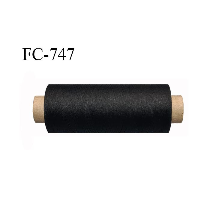 Bobine de 500 m fil mousse polyamide n° 160 couleur noir longueur de 500 mètres bobiné en France