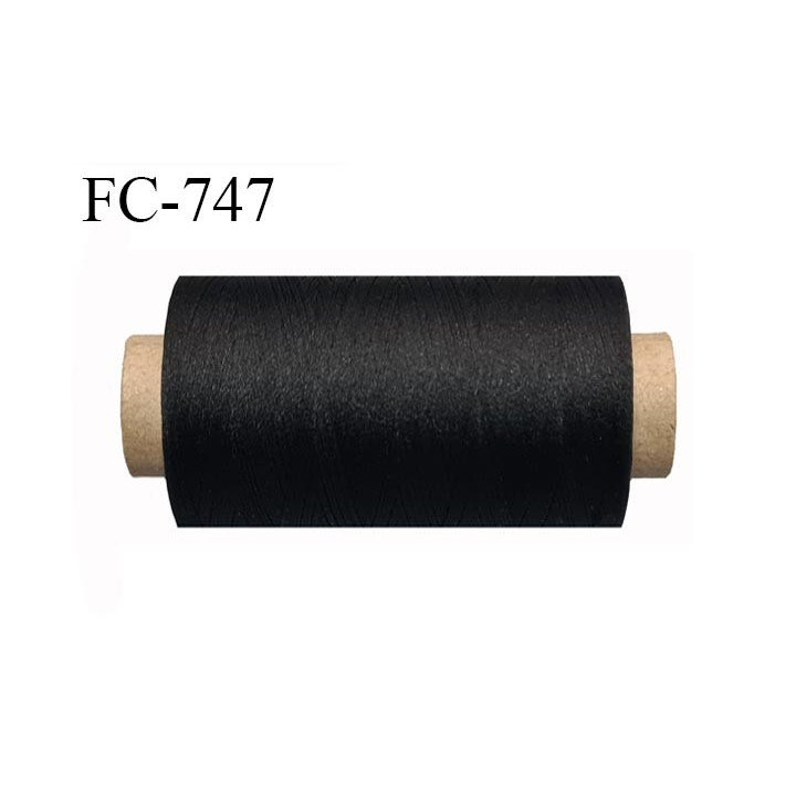 Bobine de 1000 m fil mousse polyamide n° 160 couleur noir longueur de 1000 mètres bobiné en France