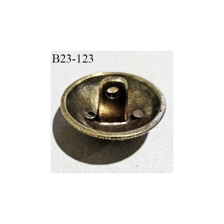 Bouton 23 mm métal avec motif couleur laiton diamètre 23 mm accroche avec un anneau prix à la pièce