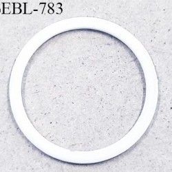 Anneau en métal 16 mm laqué blanc  brillant  pour soutien gorge diamètre intérieur 16 mm prix à l'unité haut de gamme