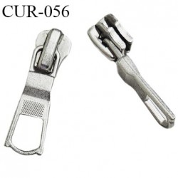 Curseur en métal 6 mm couleur argent pour glissière de 6 mm prix à la pièce