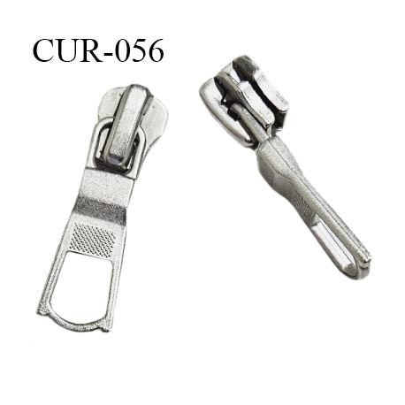 Curseur en métal 6 mm couleur argent pour glissière de 6 mm prix à la pièce