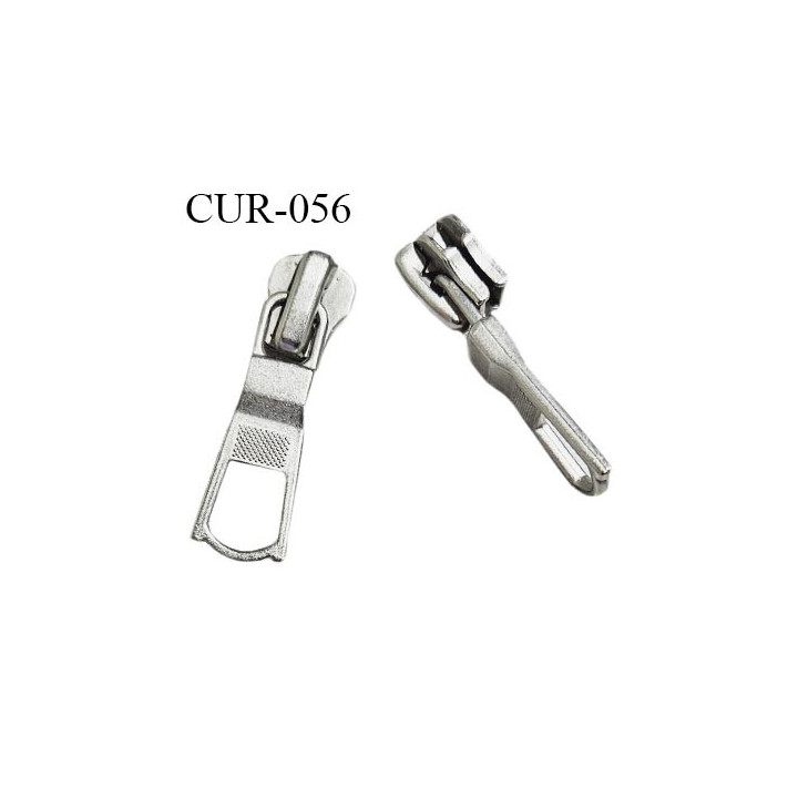 Curseur en métal 6 mm couleur argent pour glissière de 6 mm prix à la pièce