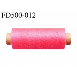 Destockage Bobine 500 m fil Polyester n° 120 couleur rose fluo 500 mètres bobiné en France