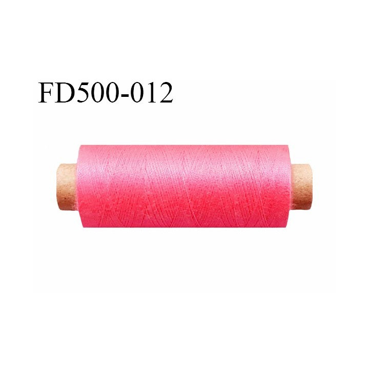 Destockage Bobine 500 m fil Polyester n° 120 couleur rose fluo 500 mètres bobiné en  France