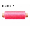 Destockage Bobine 500 m fil Polyester n° 120 couleur rose fluo 500 mètres bobiné en France