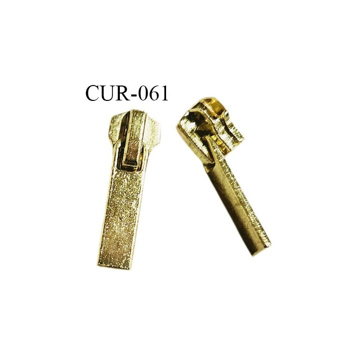 Curseur en métal 6 mm couleur or pour glissière de 6 mm prix à la pièce
