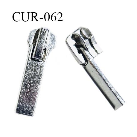 Curseur en métal 6 mm couleur argent pour glissière de 6 mm prix à la pièce