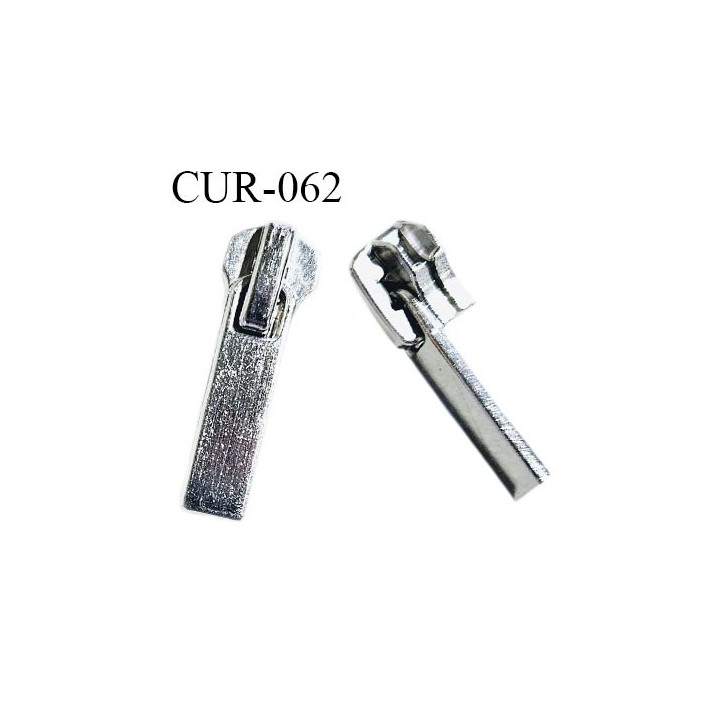 Curseur en métal 6 mm couleur argent pour glissière de 6 mm prix à la pièce