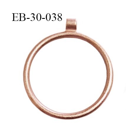 Tirette métal couleur cuivre diamètre extérieur 30 mm diamètre intérieur 25 mm épaisseur 2 mm prix à la pièce