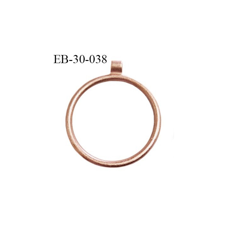 Tirette métal couleur cuivre diamètre extérieur 30 mm diamètre intérieur 25 mm épaisseur 2 mm prix à la pièce