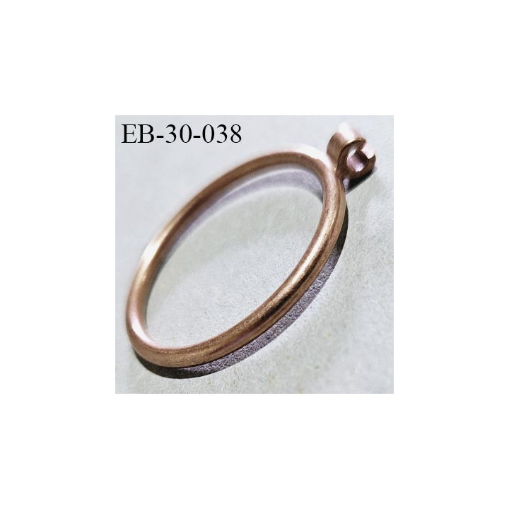Tirette métal couleur cuivre diamètre extérieur 30 mm diamètre intérieur 25 mm épaisseur 2 mm prix à la pièce