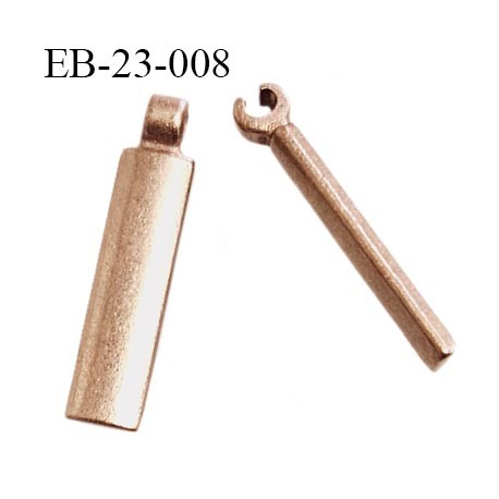 Tirette métal couleur cuivre hauteur 23 mm largeur 5.5 mm épaisseur 2.5 mm prix à la pièce