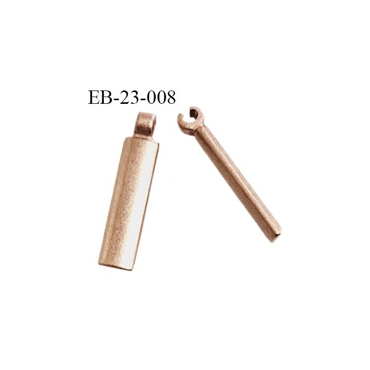 Tirette métal couleur cuivre hauteur 23 mm largeur 5.5 mm épaisseur 2.5 mm prix à la pièce
