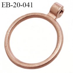 Tirette métal couleur cuivre diamètre extérieur 20 mm diamètre intérieur 15 mm épaisseur 2 mm prix à la pièce