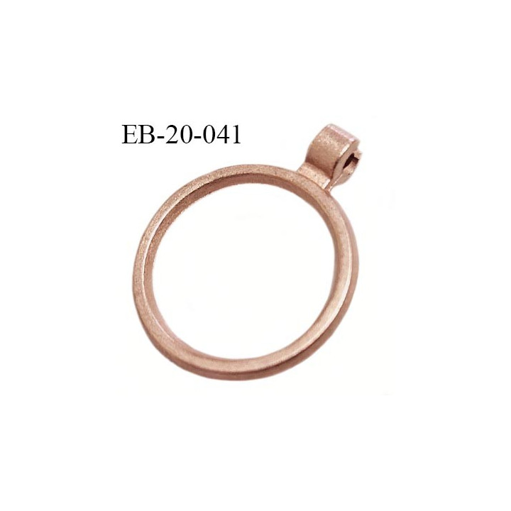 Tirette métal couleur cuivre diamètre extérieur 20 mm diamètre intérieur 15 mm épaisseur 2 mm prix à la pièce