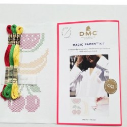 KIT de broderie DMC magic paper KIT motif fruits le kit complet