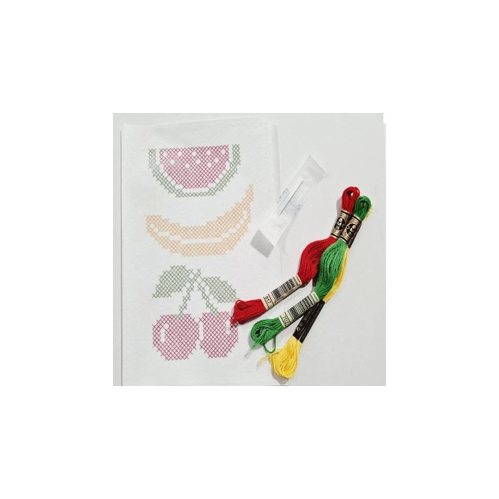 KIT de broderie DMC magic paper KIT motif fruits