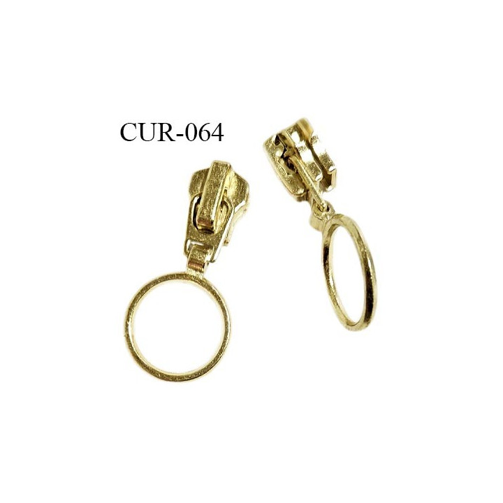 Curseur en métal 6 mm couleur or pour glissière de 6 mm prix à la pièce