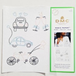 DMC magic paper motif voiture pour réaliser votre broderie