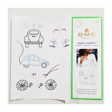 DMC magic paper motif voiture pour réaliser votre broderie