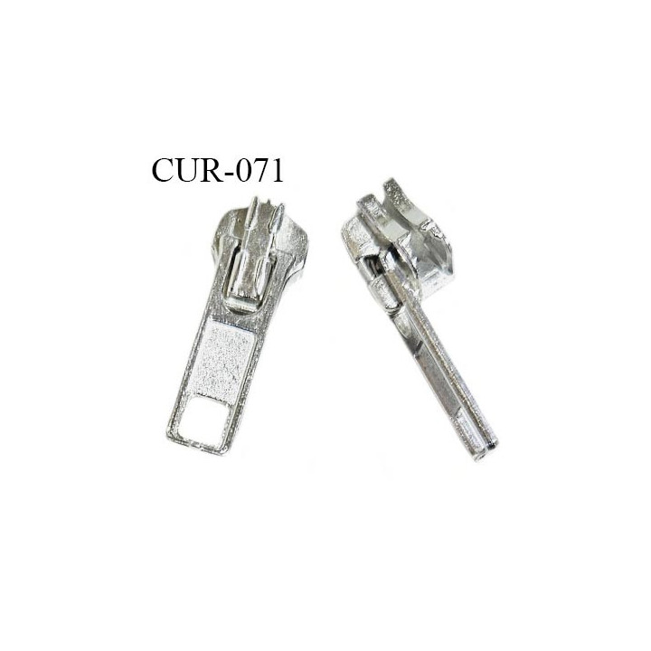 Curseur en métal 6 mm couleur argent pour glissière de 6 mm prix à la pièce