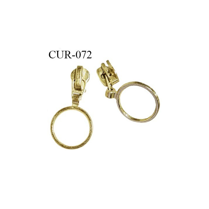 Curseur en métal 4 mm couleur or pour glissière de 4 mm prix à la pièce