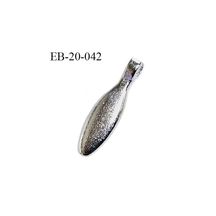 Tirette métal couleur argent hauteur 19 mm épaisseur 2.5 mm prix à la pièce