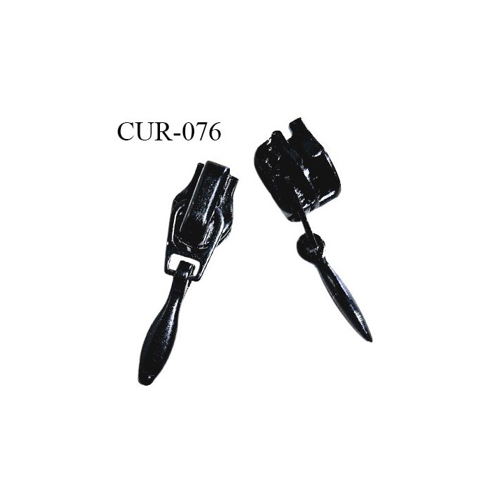 Curseur en métal 4 mm couleur noir pour glissière de 4 mm prix à la pièce