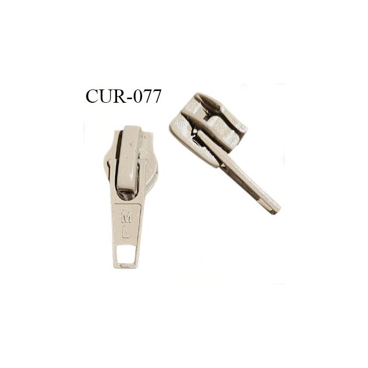 Curseur en métal 6 mm couleur beige pour glissière de 6 mm prix à la pièce