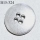 Bouton 15 mm en métal couleur argent 4 trous diamètre 15 mm épaisseur 3 mm prix à l'unité