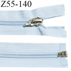 Fermeture 55 cm couleur bleu ciel séparable curseur métal longueur 55 cm largeur 3.2 cm largeur du zip 7 mm prix à l'unité