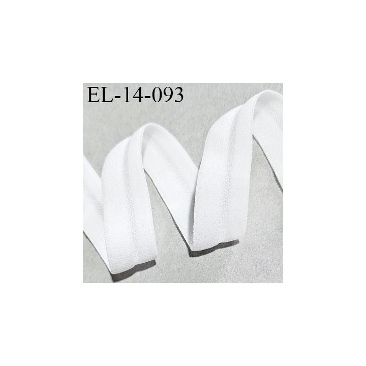 Elastique lingerie 14 mm pré plié haut de gamme couleur écru naturel très doux au toucher largeur 14 mm allongement +160%
