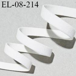 Elastique lingerie 8 mm haut de gamme couleur écru aspect velours largeur 8 mm allongement +170% prix au mètre