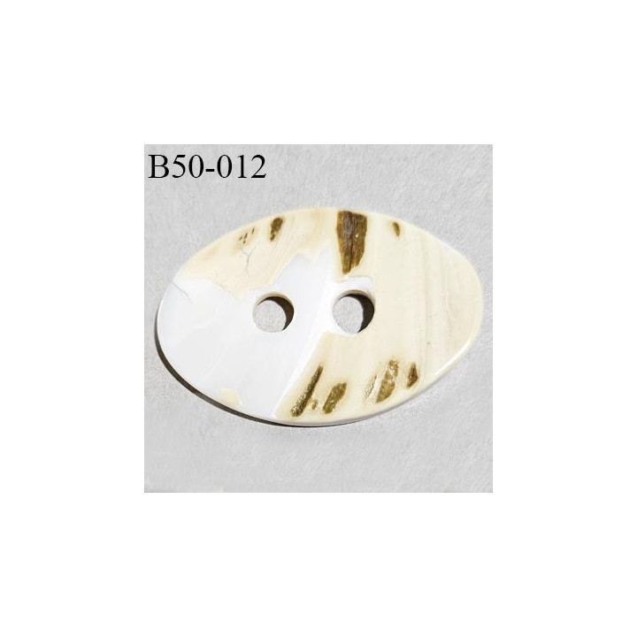 Bouton nacre 50 mm haut de gamme 2 trous largeur 50 mm hauteur 34 mm  épaisseur 3.5 mm prix à la pièce