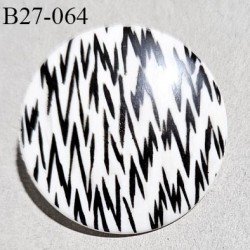 Bouton 27 mm en pvc couleur noir et blanc fabriqué en France diamètre 27 mm épaisseur 3 mm prix à l'unité