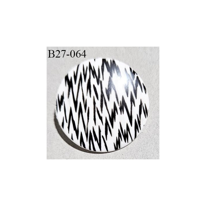 Bouton 27 mm en pvc couleur noir et blanc fabriqué en France diamètre 27 mm épaisseur 3 mm prix à l'unité