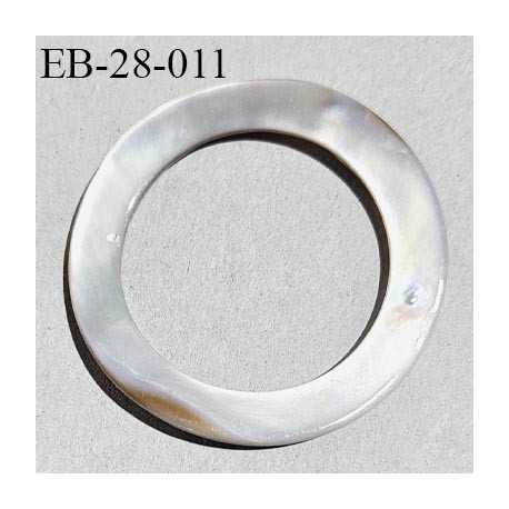 Anneau en nacre 28 mm haut de gamme diamètre intérieur 28 mm diamètre extérieur 40 mm épaisseur 2.5 mm prix à l'unité